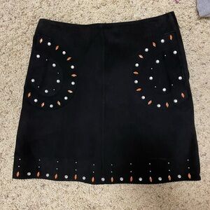 Brand new W/ tags. Sandro Paris black studded, suede skirt